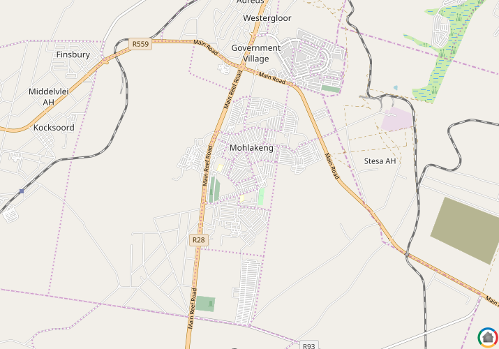 Map location of Mohlakeng